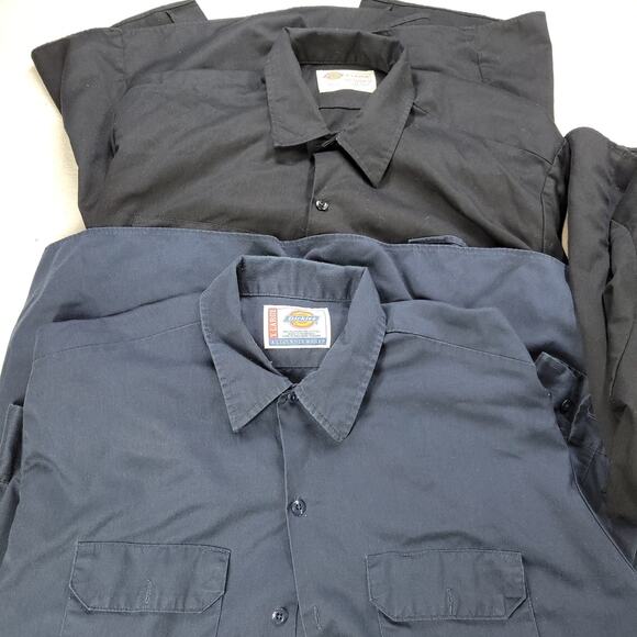 Vintage Dickies Shirts Mens Sz XL Blue Black Lot of 3 Gorpcore Workwear Mechanic - Picture 6 of 8